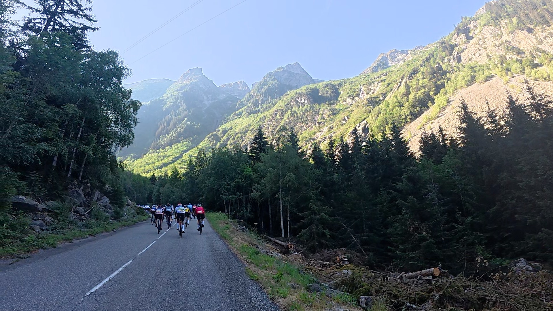 Views of mountains on La Glandon the opening climb of La Marmotte