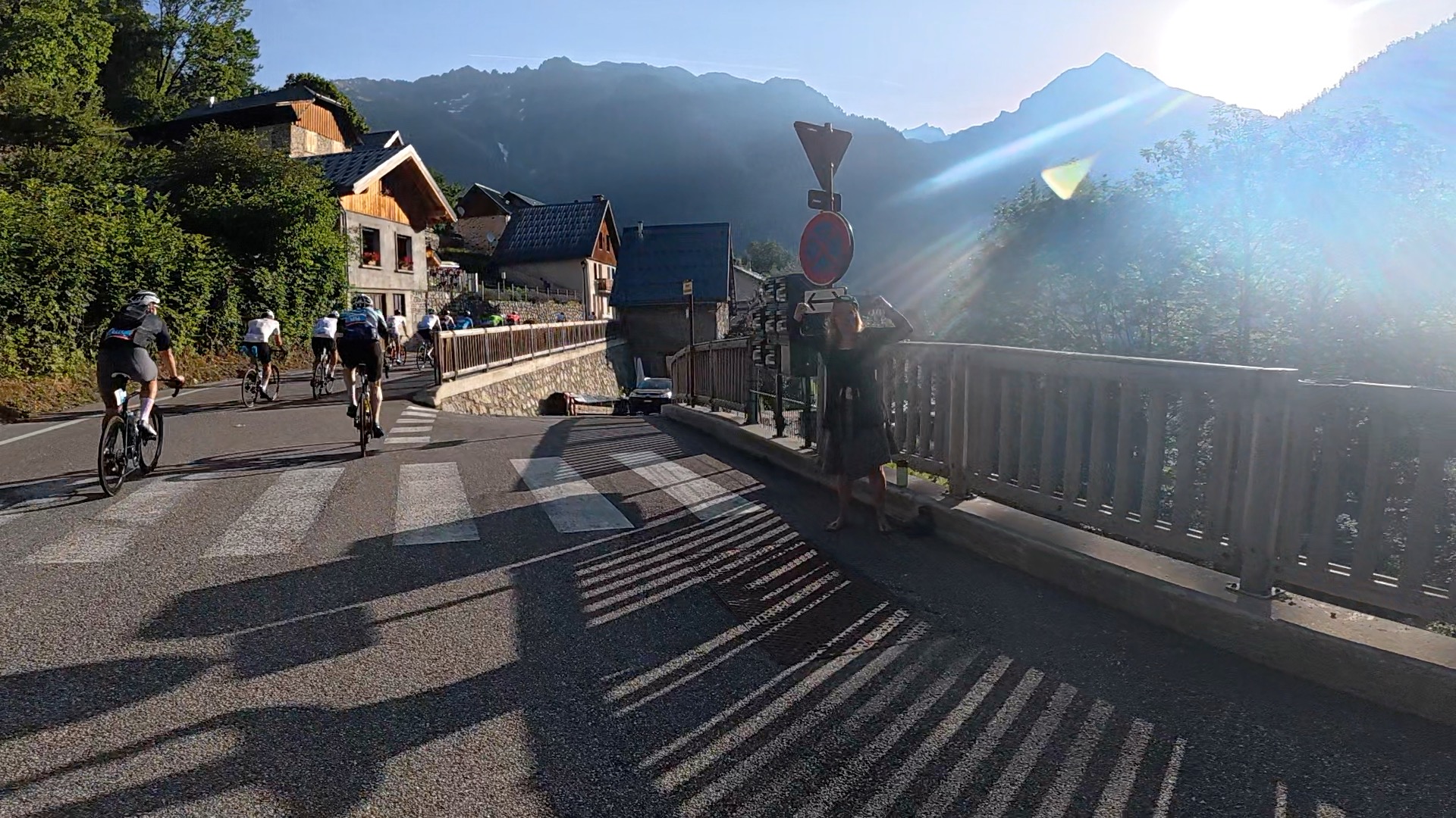 Morning cycling climb up the Col du Glandon