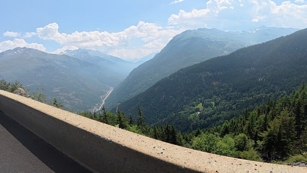 Mountain views from road on the Telegraphe climb
